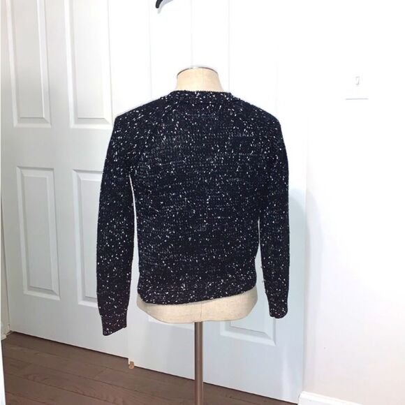 Forever 21 | Women’s Black White Specks Knit  Pullover Crewneck Sweater S - Picture 2 of 8